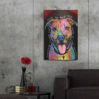 Luxe Metal Art 'Best Dog' by Dean Russo, Metal Wall Art,24x36