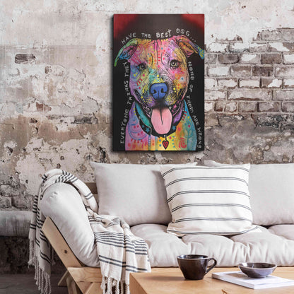 Luxe Metal Art 'Best Dog' by Dean Russo, Metal Wall Art,24x36