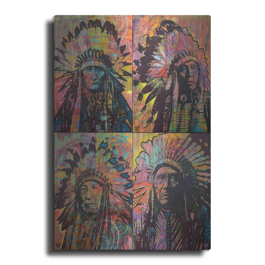 Luxe Metal Art 'Chiefs Quadrant' by Dean Russo, Metal Wall Art