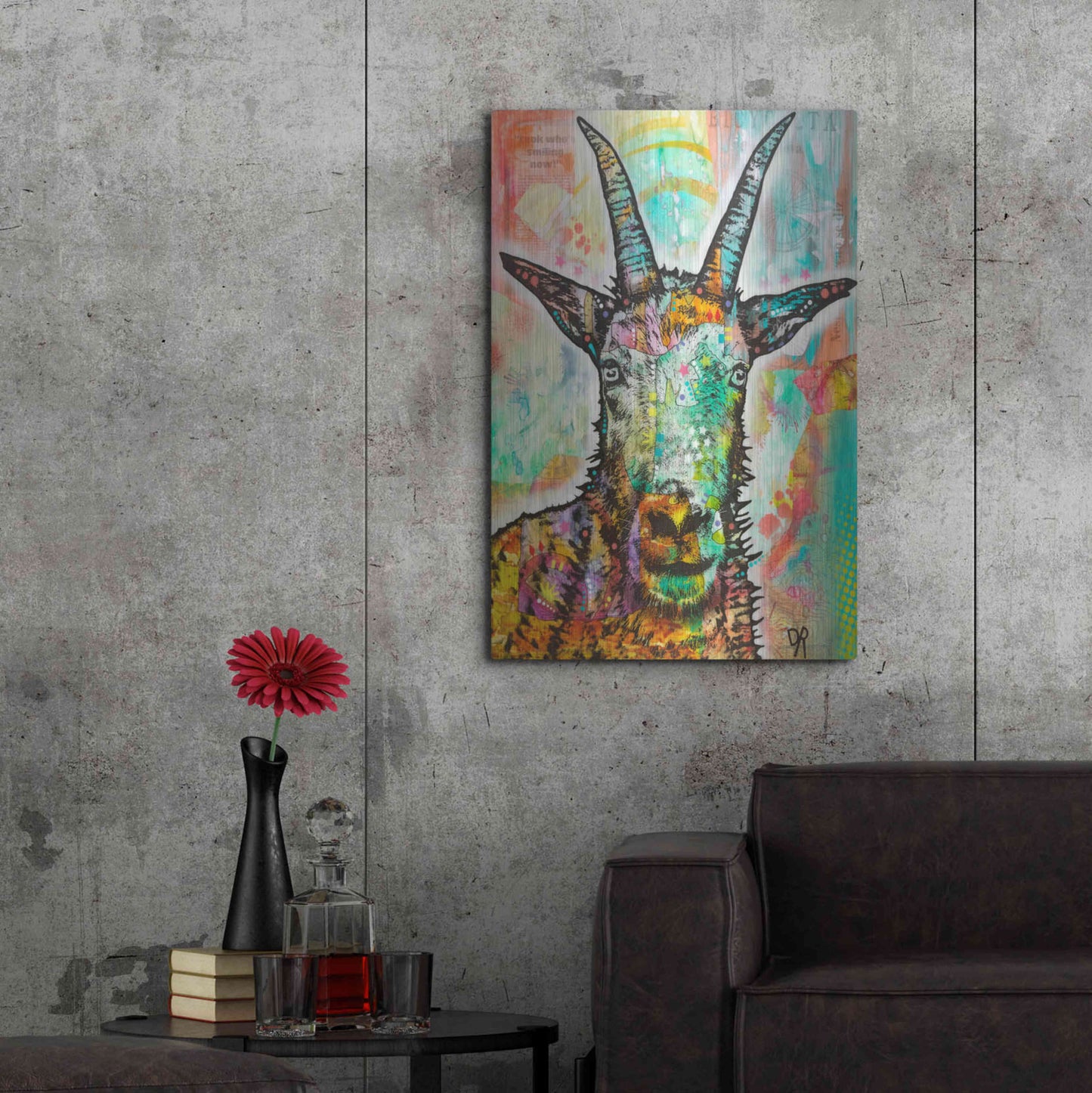 Luxe Metal Art 'Look Who Smiling Now' by Dean Russo, Metal Wall Art,24x36