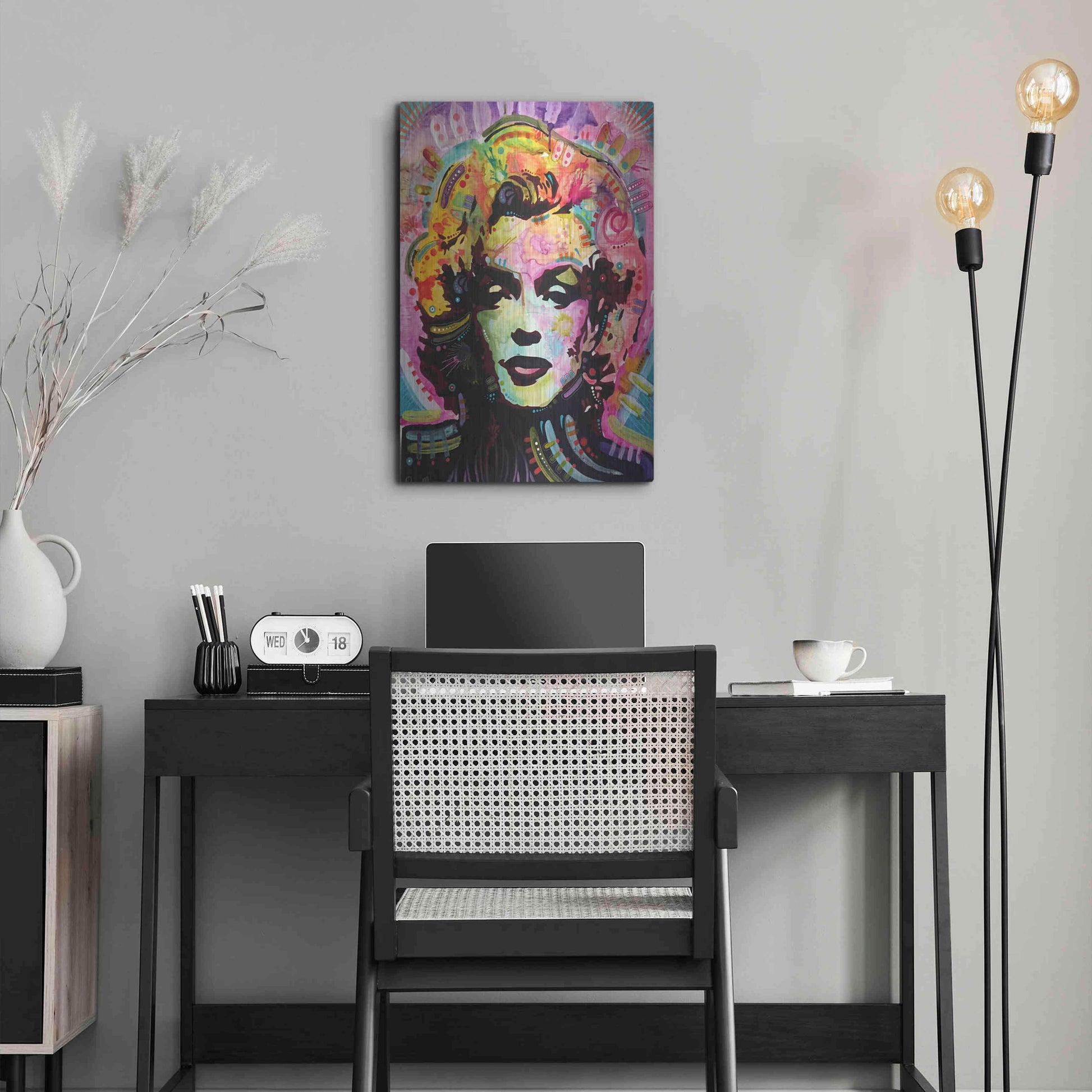 Luxe Metal Art 'Marilyn 1' by Dean Russo, Metal Wall Art,16x24