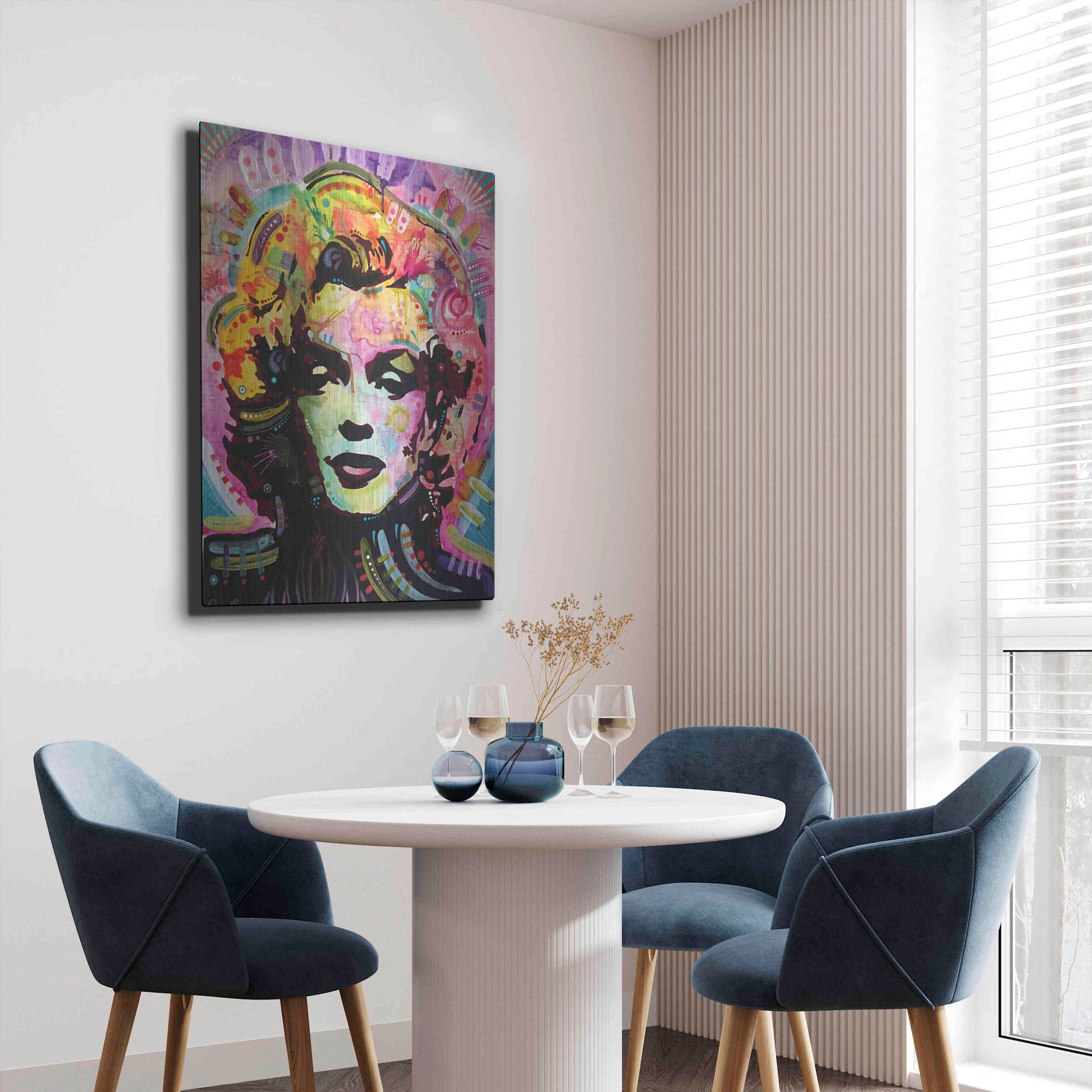 Luxe Metal Art 'Marilyn 1' by Dean Russo, Metal Wall Art,16x24