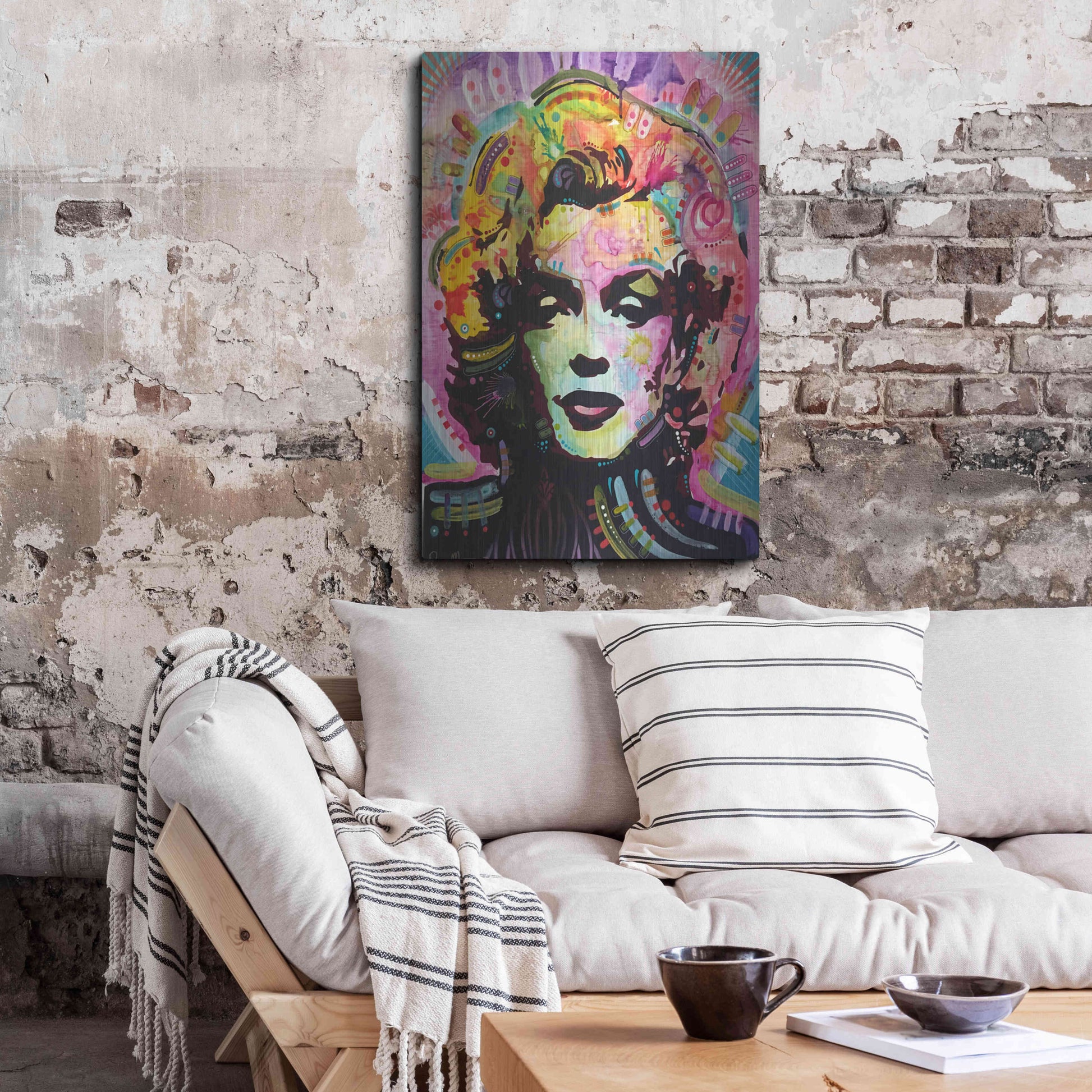 Luxe Metal Art 'Marilyn 1' by Dean Russo, Metal Wall Art,24x36