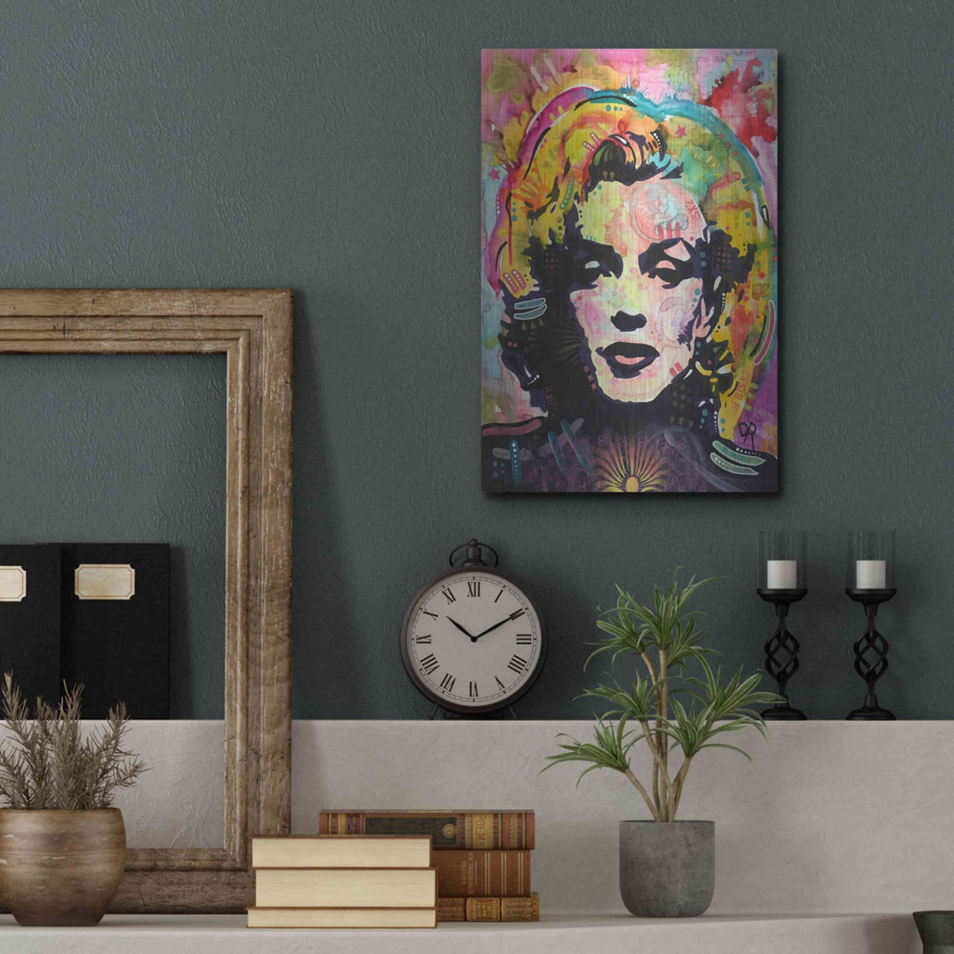 Luxe Metal Art 'Marilyn 2' by Dean Russo, Metal Wall Art,12x16