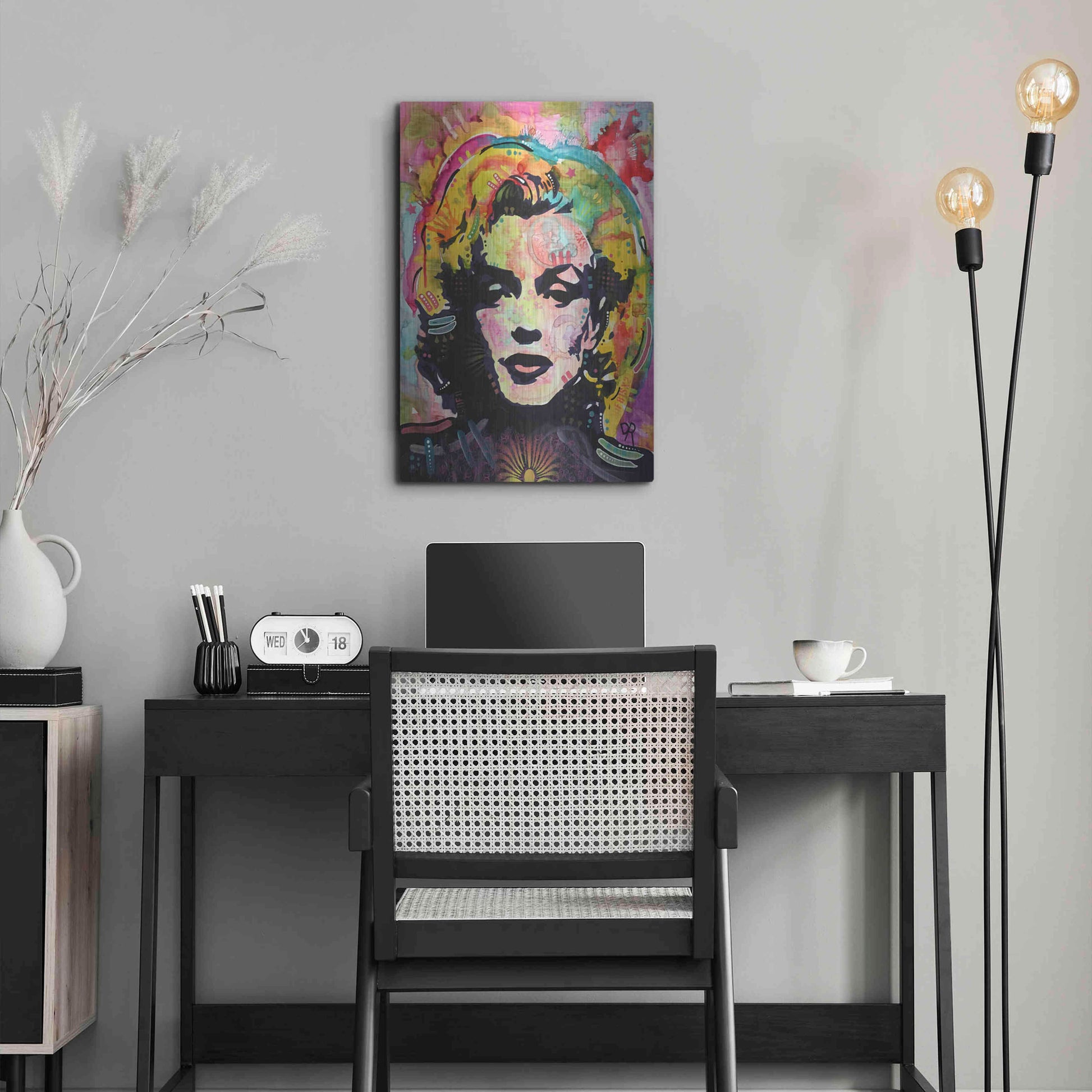 Luxe Metal Art 'Marilyn 2' by Dean Russo, Metal Wall Art,16x24