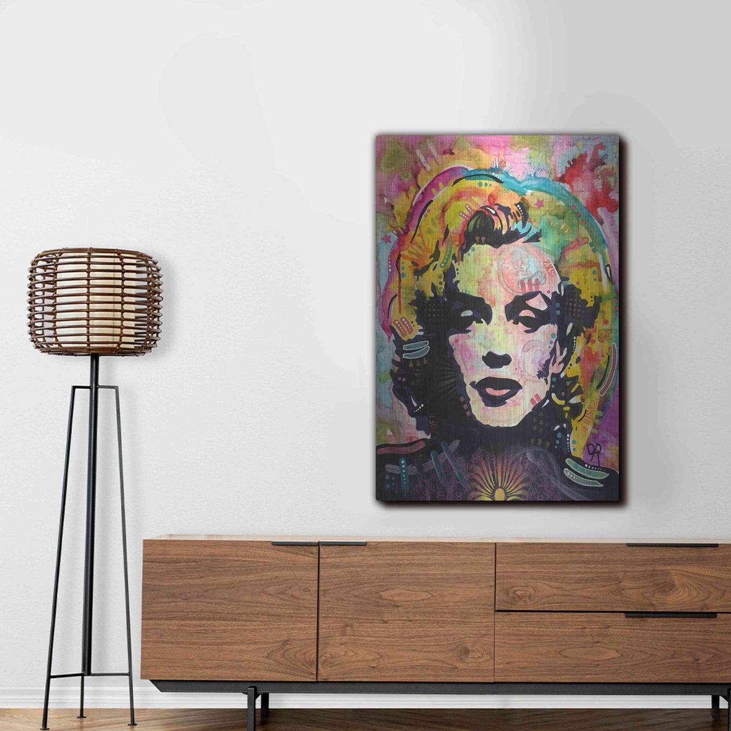 Luxe Metal Art 'Marilyn 2' by Dean Russo, Metal Wall Art,24x36