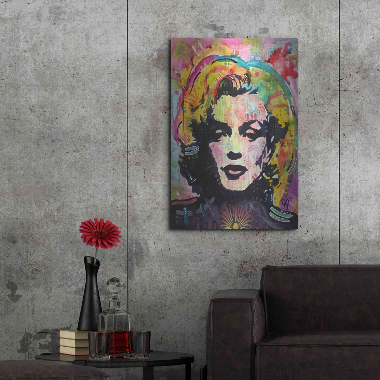 Luxe Metal Art 'Marilyn 2' by Dean Russo, Metal Wall Art,24x36