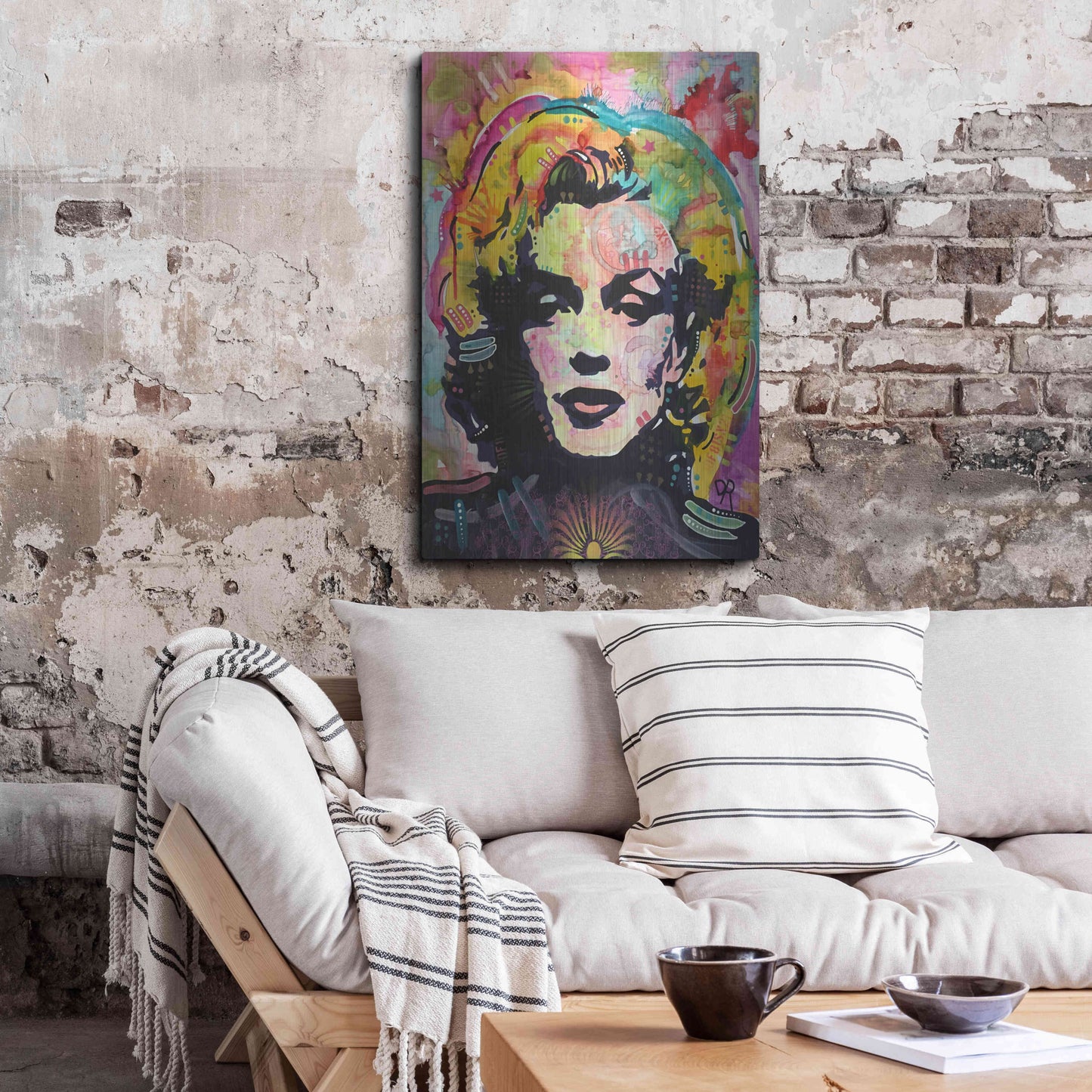 Luxe Metal Art 'Marilyn 2' by Dean Russo, Metal Wall Art,24x36