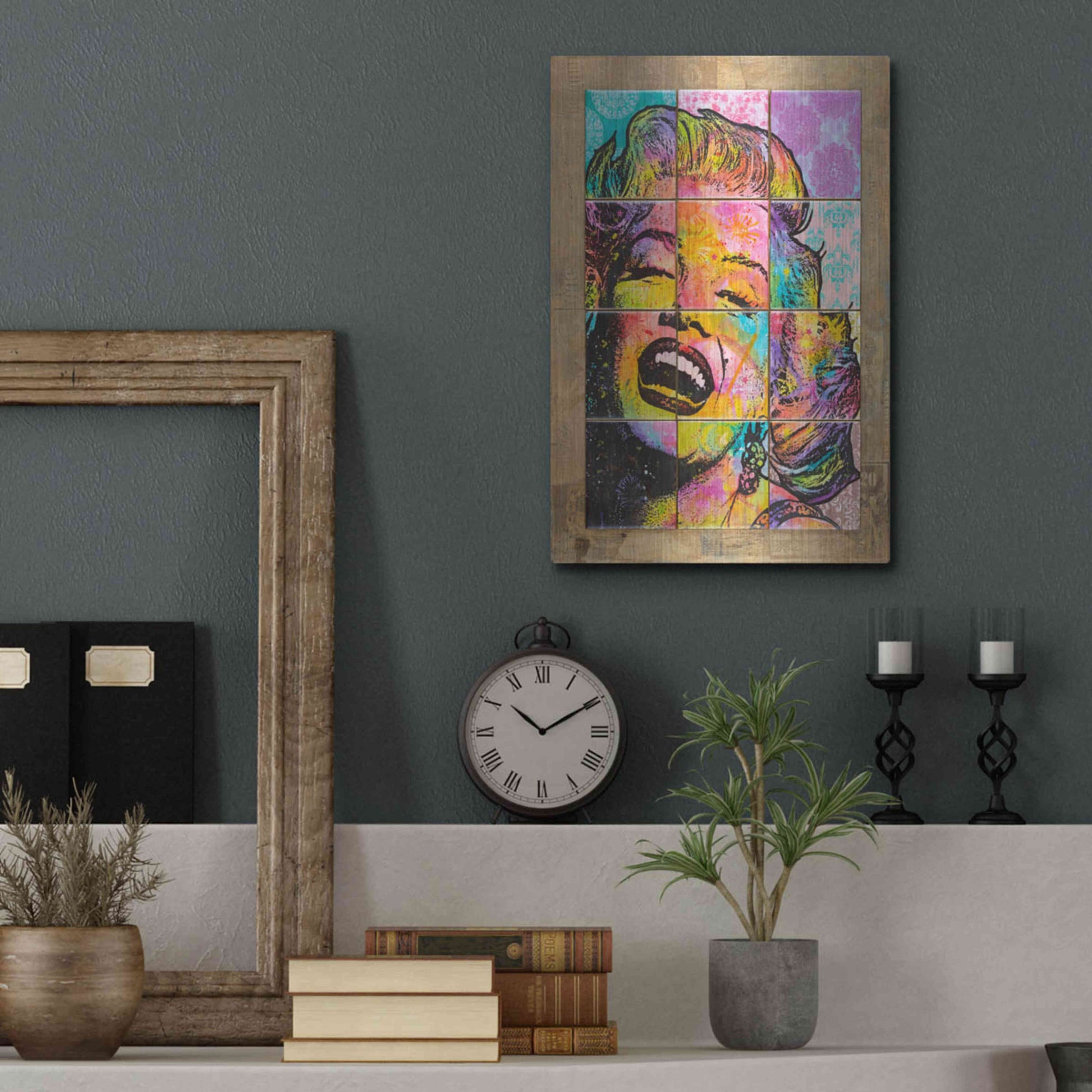 Luxe Metal Art 'Marilyn in Tiles' by Dean Russo, Metal Wall Art,12x16