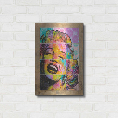 Luxe Metal Art 'Marilyn in Tiles' by Dean Russo, Metal Wall Art,16x24