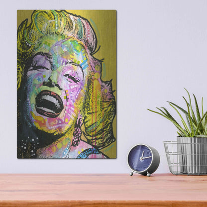 Luxe Metal Art 'Golden Marilyn' by Dean Russo, Metal Wall Art,12x16