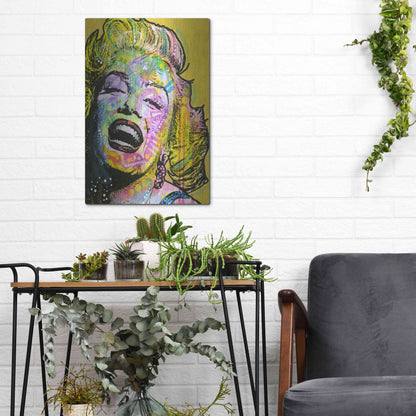 Luxe Metal Art 'Golden Marilyn' by Dean Russo, Metal Wall Art,12x16