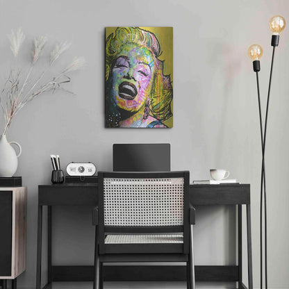 Luxe Metal Art 'Golden Marilyn' by Dean Russo, Metal Wall Art,16x24