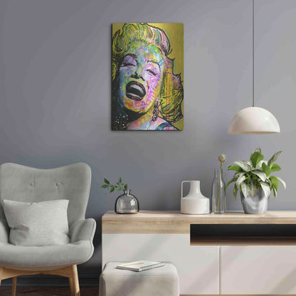 Luxe Metal Art 'Golden Marilyn' by Dean Russo, Metal Wall Art,16x24