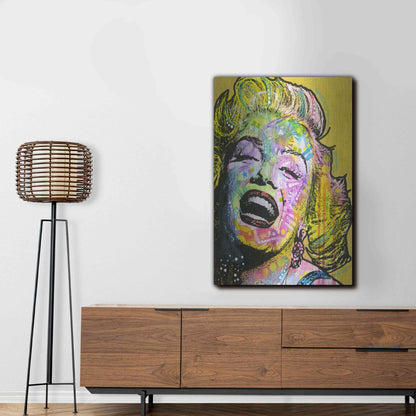 Luxe Metal Art 'Golden Marilyn' by Dean Russo, Metal Wall Art,24x36