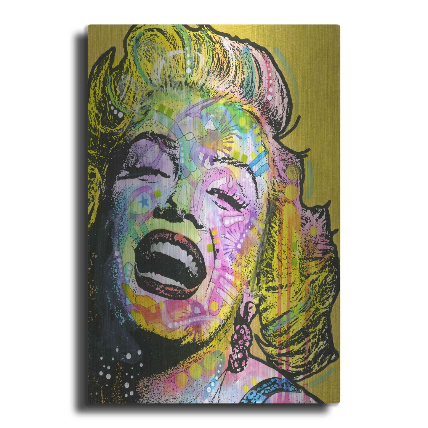 Luxe Metal Art 'Golden Marilyn' by Dean Russo, Metal Wall Art