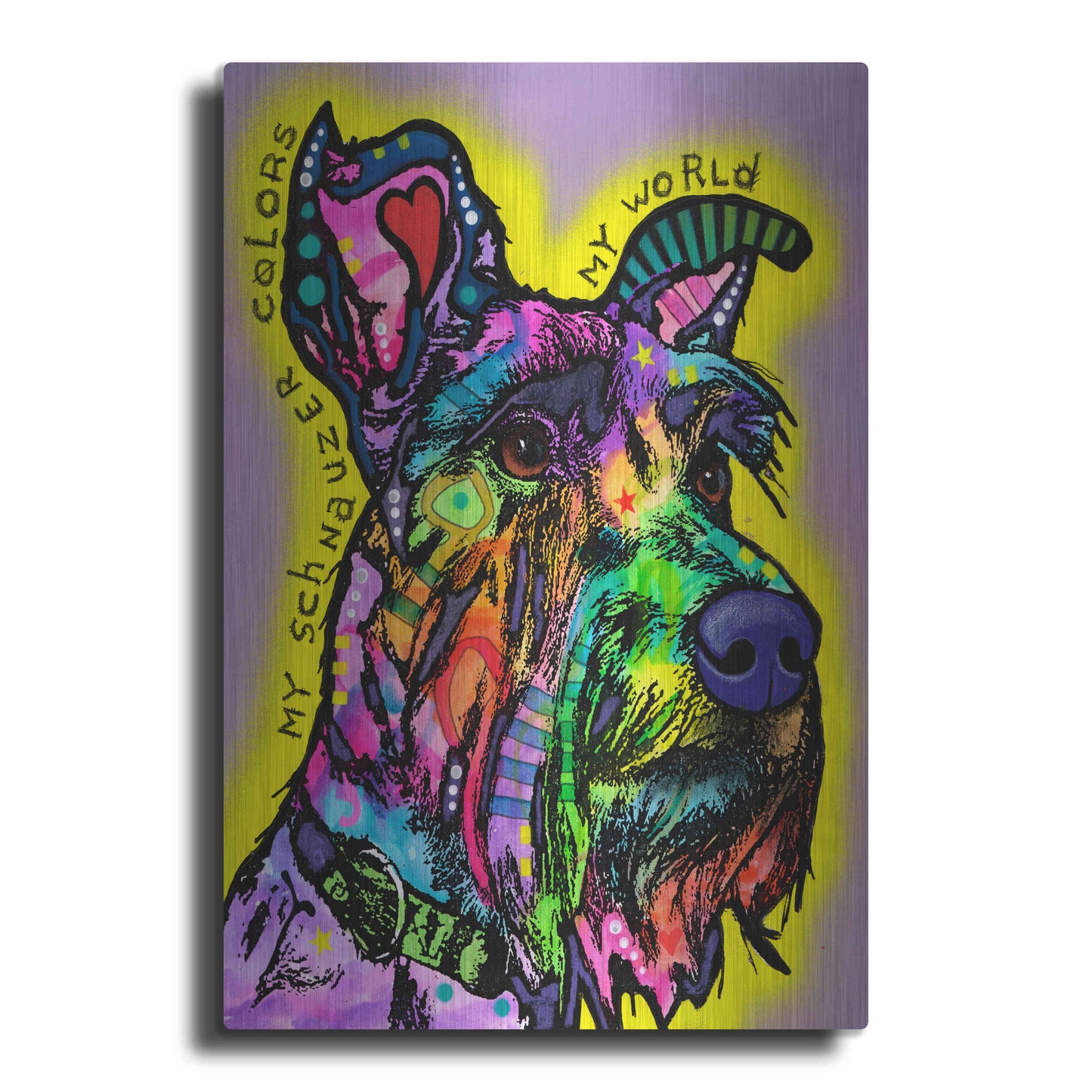 Luxe Metal Art 'My Schnauzer' by Dean Russo, Metal Wall Art