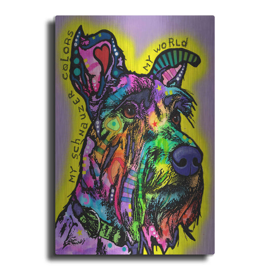 Luxe Metal Art 'My Schnauzer' by Dean Russo, Metal Wall Art