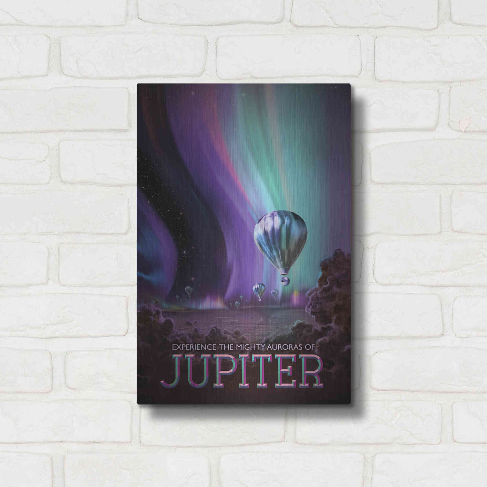 Luxe Metal Art 'Visions of the Future: Jupiter,' Metal Wall Art,12x16