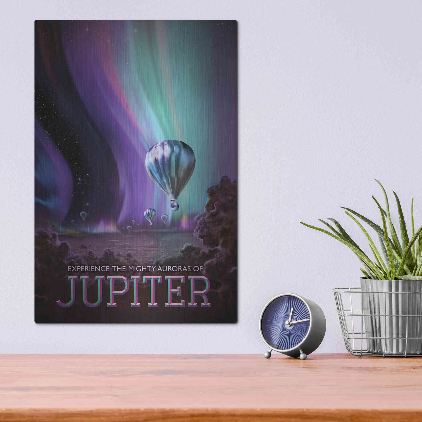 Luxe Metal Art 'Visions of the Future: Jupiter,' Metal Wall Art,12x16