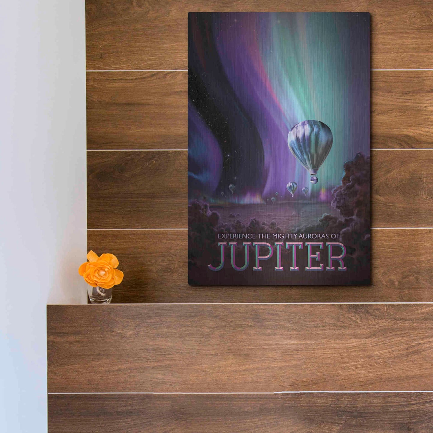 Luxe Metal Art 'Visions of the Future: Jupiter,' Metal Wall Art,12x16