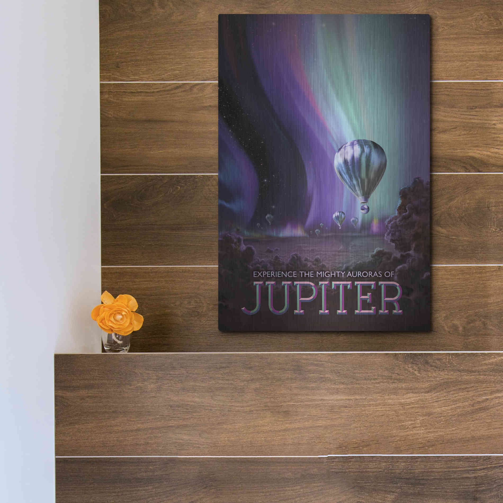 Luxe Metal Art 'Visions of the Future: Jupiter,' Metal Wall Art,12x16