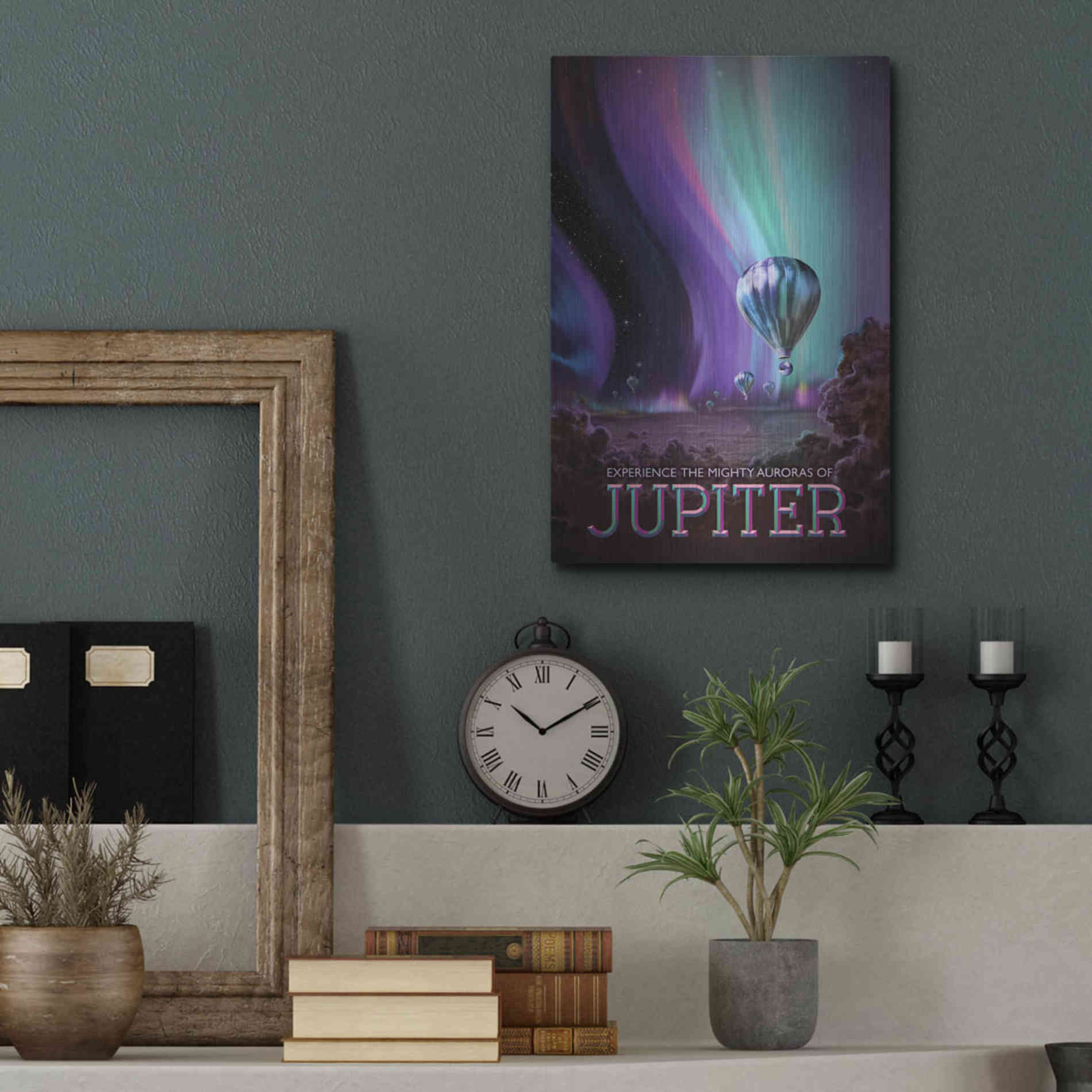 Luxe Metal Art 'Visions of the Future: Jupiter,' Metal Wall Art,12x16