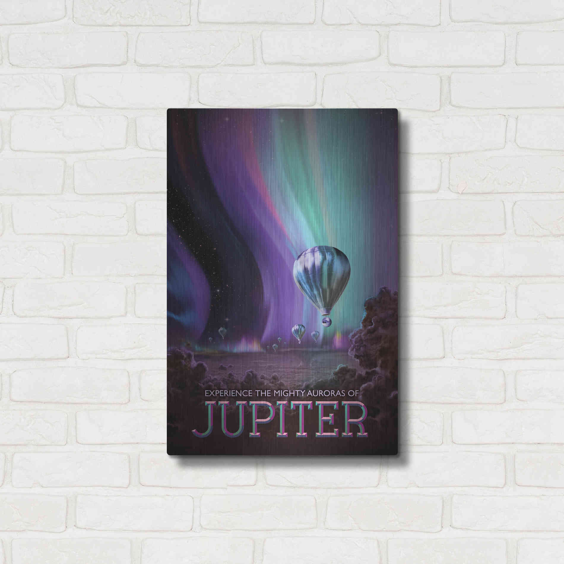 Luxe Metal Art 'Visions of the Future: Jupiter,' Metal Wall Art,16x24