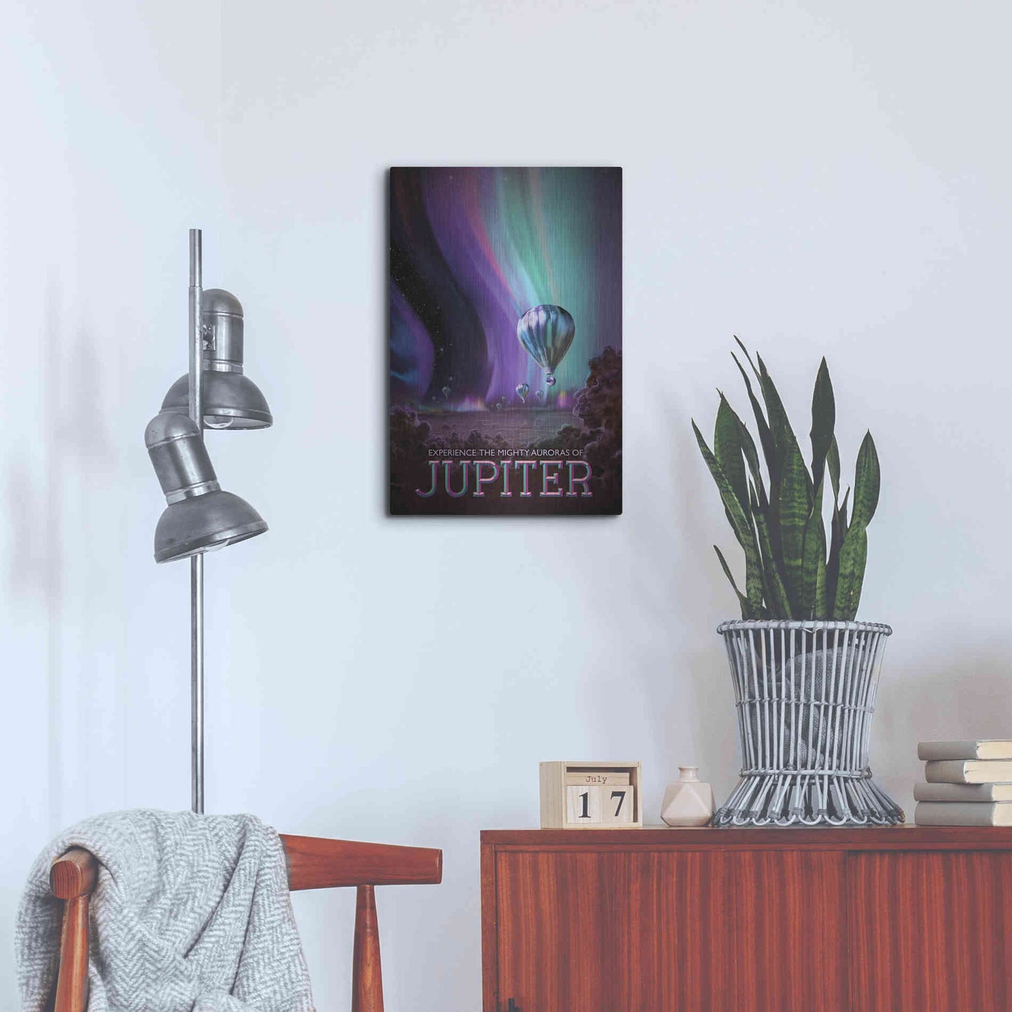 Luxe Metal Art 'Visions of the Future: Jupiter,' Metal Wall Art,16x24