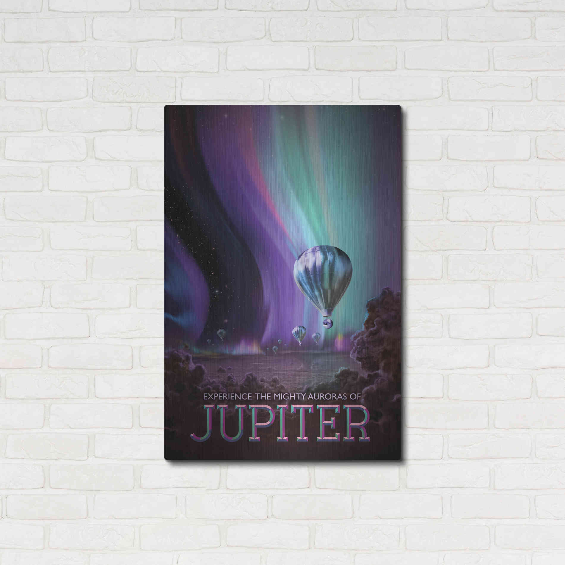 Luxe Metal Art 'Visions of the Future: Jupiter,' Metal Wall Art,24x36