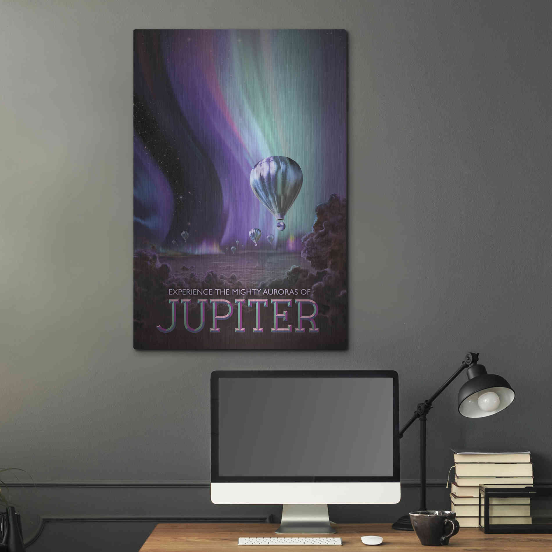 Luxe Metal Art 'Visions of the Future: Jupiter,' Metal Wall Art,24x36