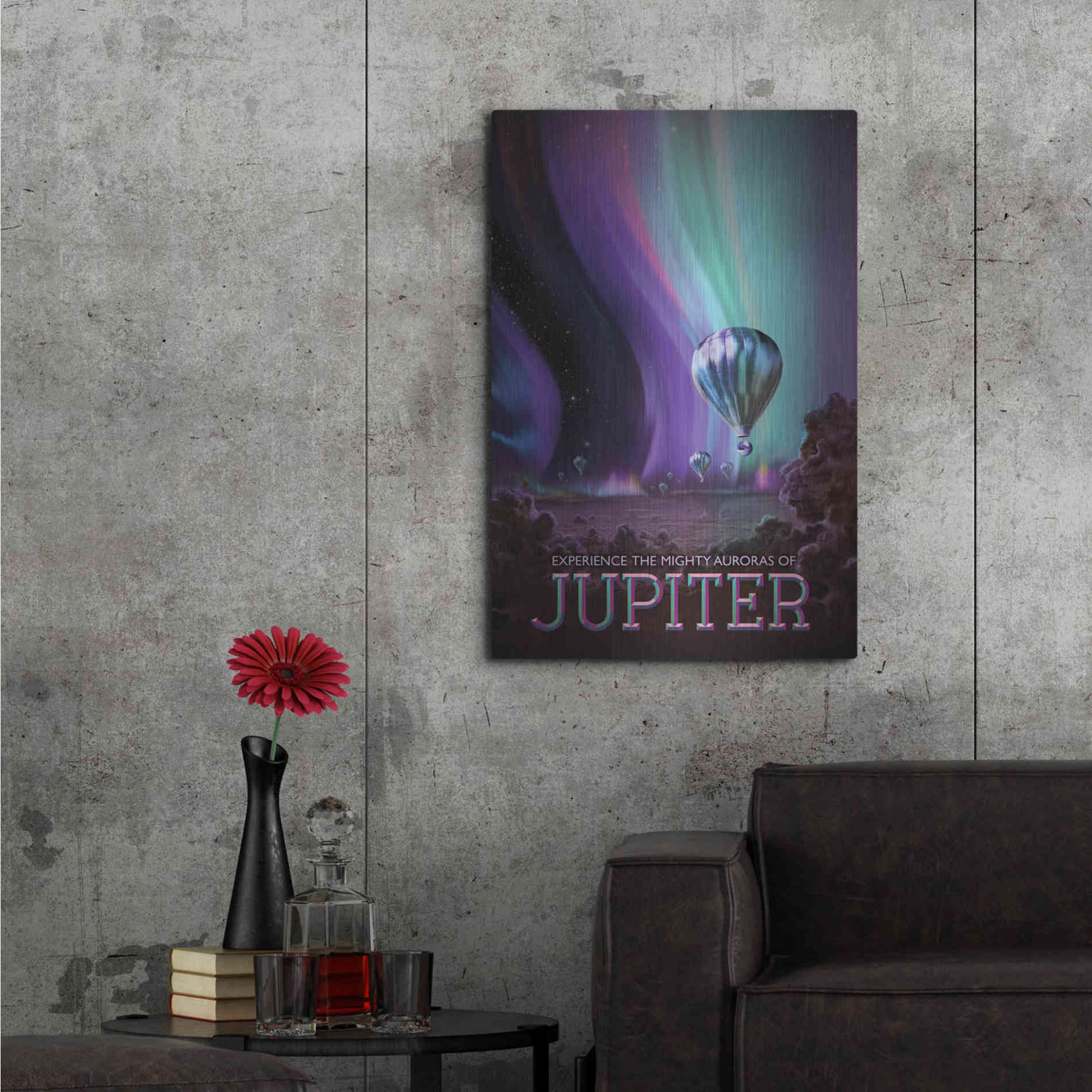 Luxe Metal Art 'Visions of the Future: Jupiter,' Metal Wall Art,24x36