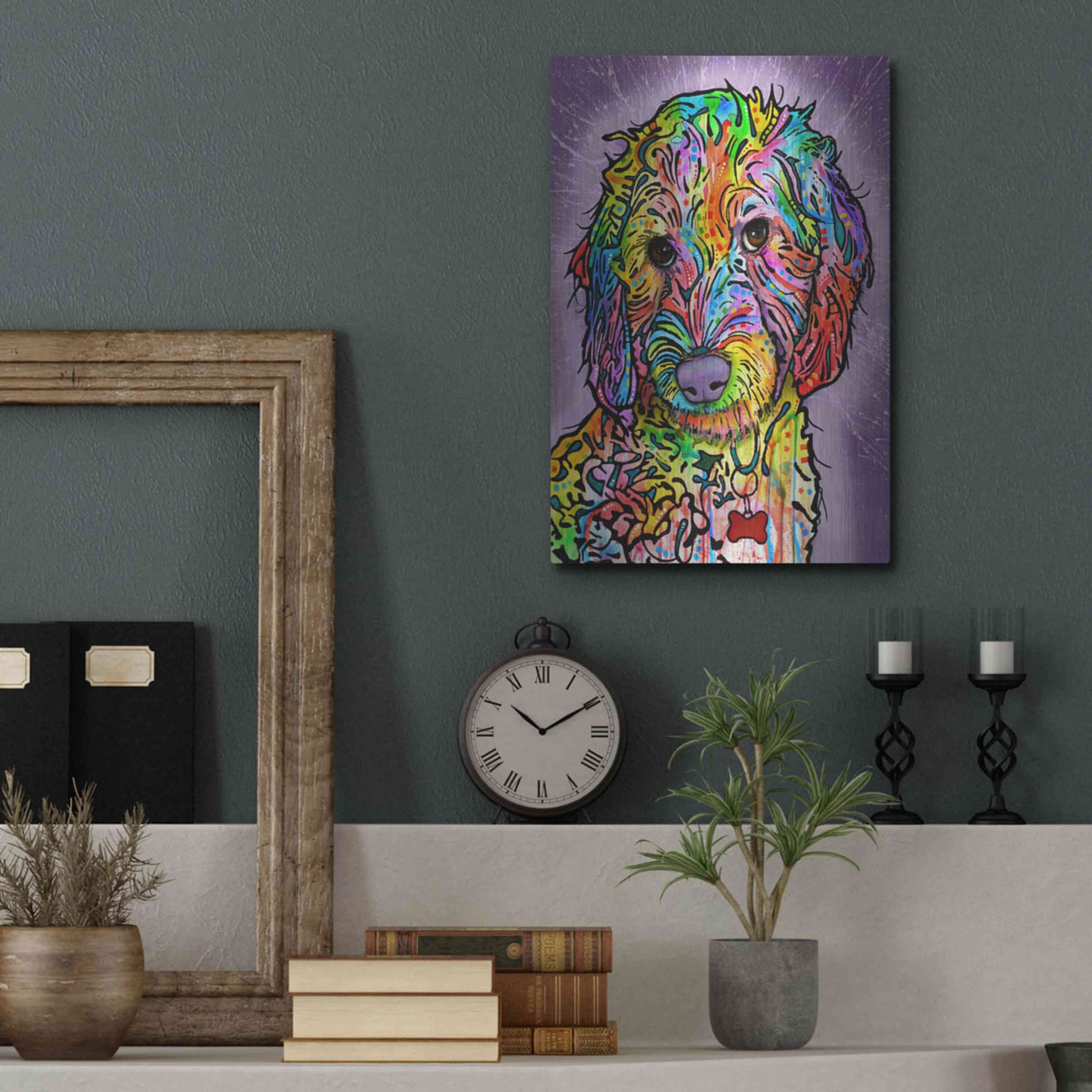 Luxe Metal Art 'Sweet Poodle' by Dean Russo, Metal Wall Art,12x16