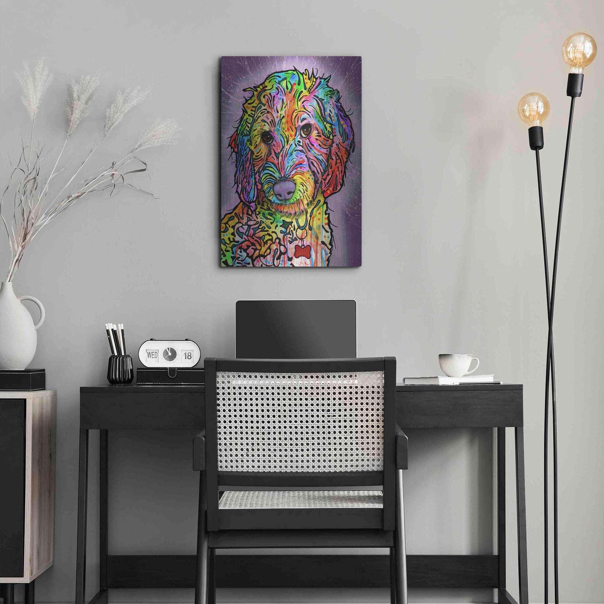 Luxe Metal Art 'Sweet Poodle' by Dean Russo, Metal Wall Art,16x24