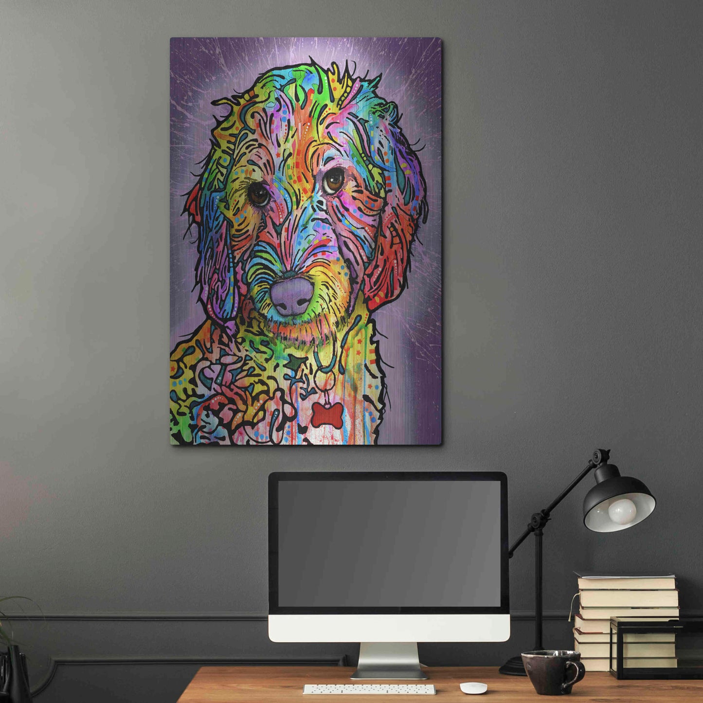 Luxe Metal Art 'Sweet Poodle' by Dean Russo, Metal Wall Art,24x36