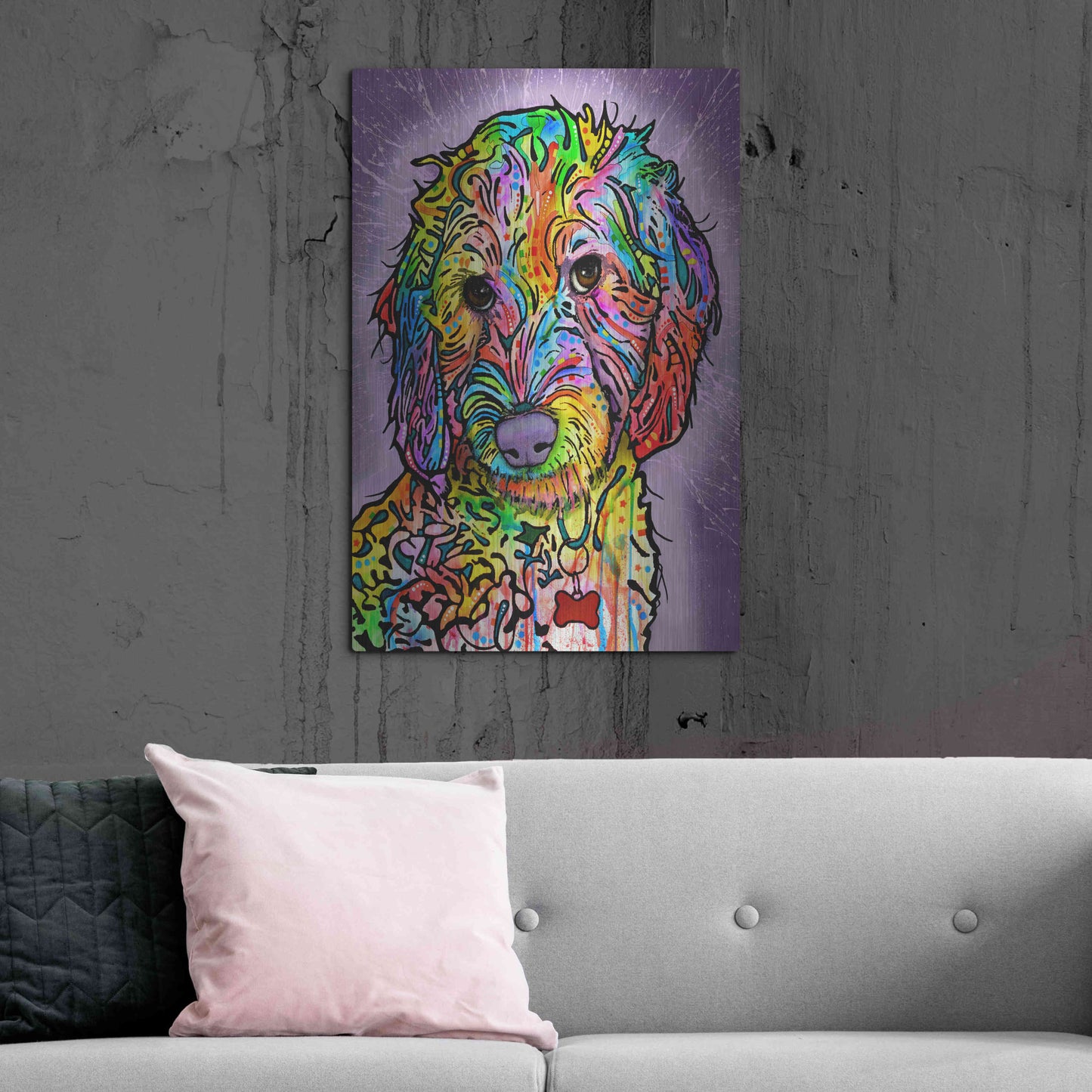 Luxe Metal Art 'Sweet Poodle' by Dean Russo, Metal Wall Art,24x36