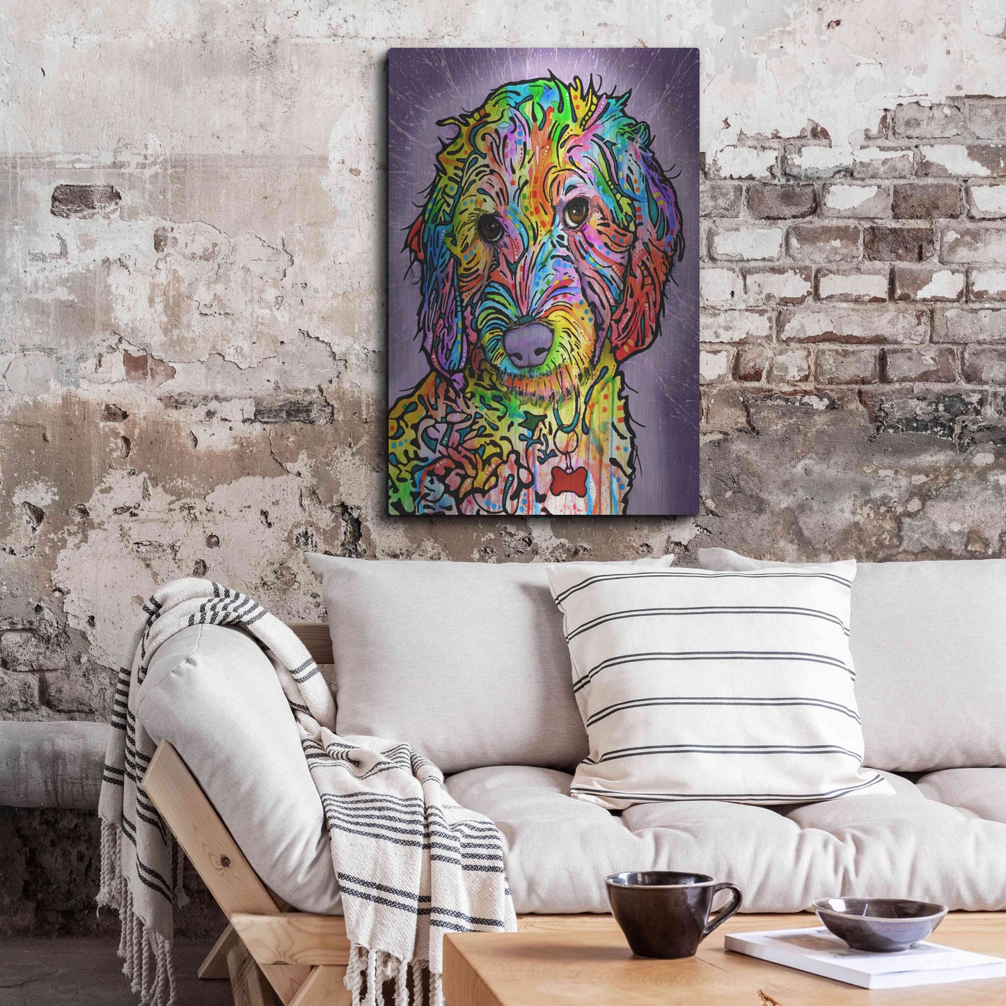 Luxe Metal Art 'Sweet Poodle' by Dean Russo, Metal Wall Art,24x36