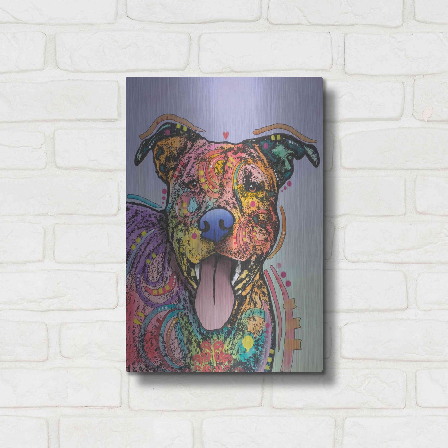 Luxe Metal Art 'Zoey' by Dean Russo, Metal Wall Art,12x16