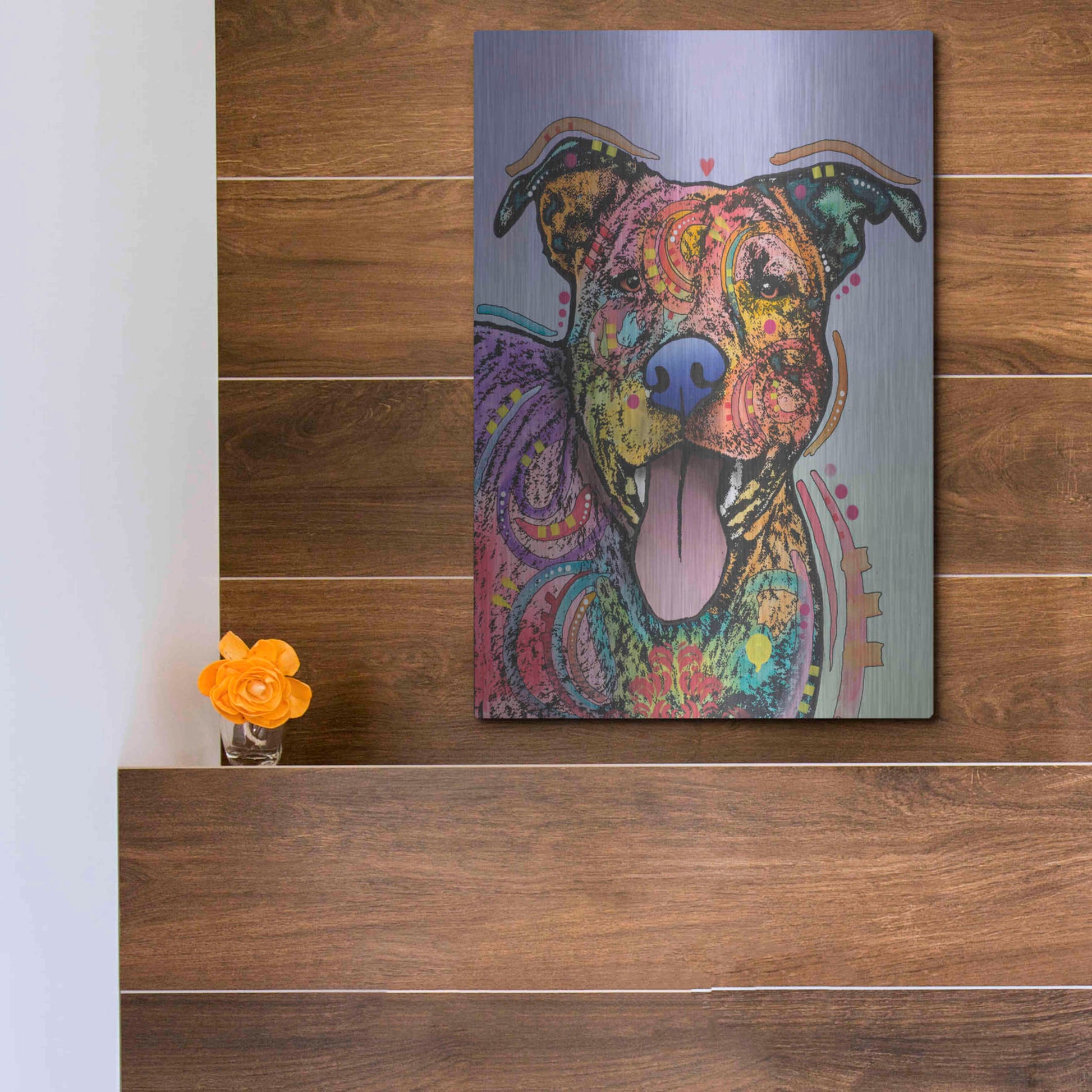 Luxe Metal Art 'Zoey' by Dean Russo, Metal Wall Art,12x16