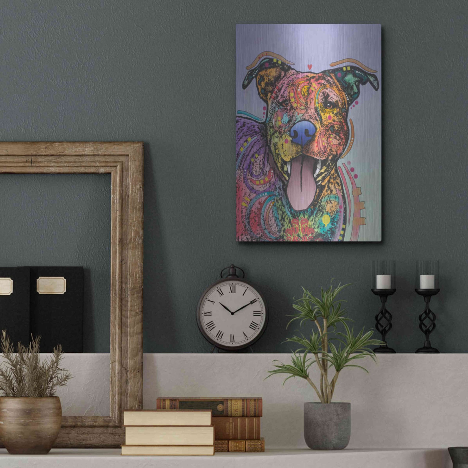 Luxe Metal Art 'Zoey' by Dean Russo, Metal Wall Art,12x16