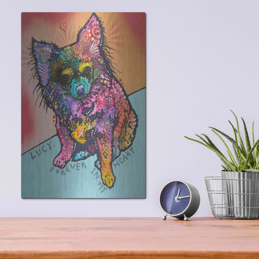 Luxe Metal Art 'Lucy B' by Dean Russo, Metal Wall Art,12x16