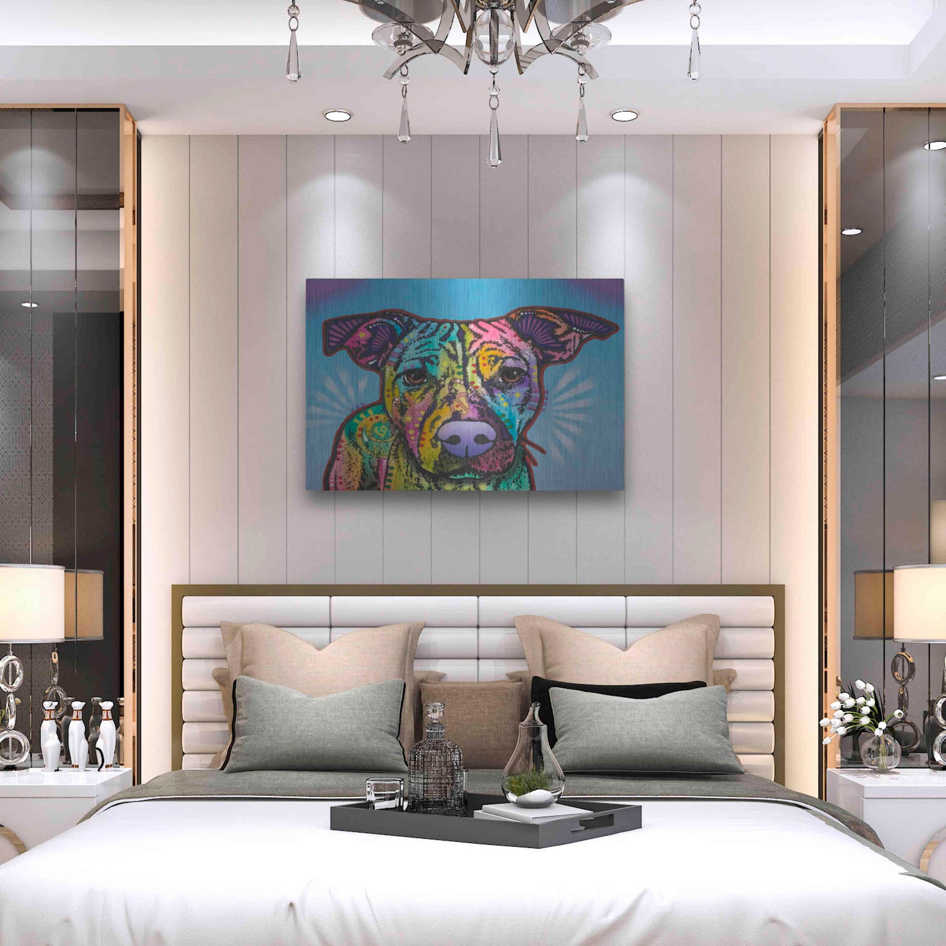 Luxe Metal Art 'Roo' by Dean Russo, Metal Wall Art,36x24