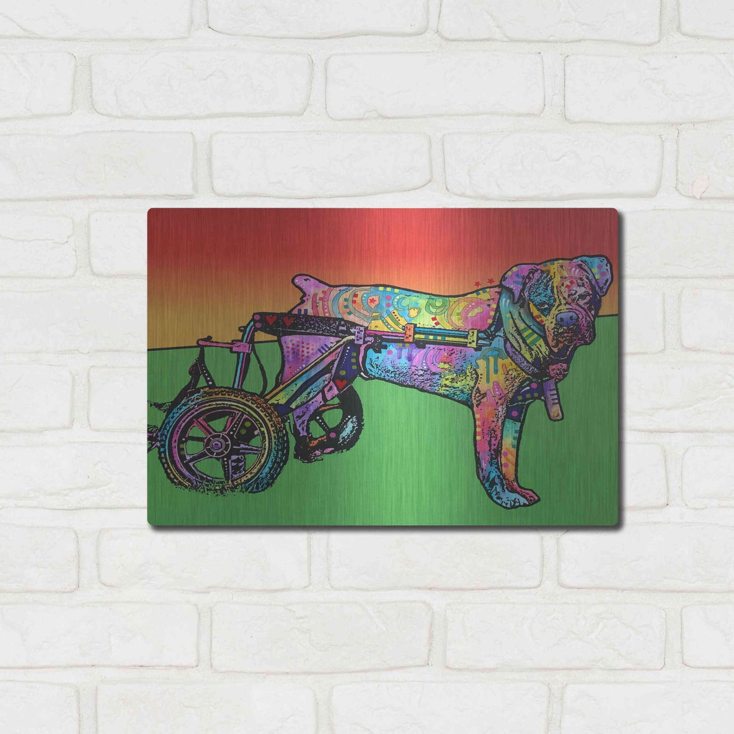 Luxe Metal Art 'Ospa on wheels' by Dean Russo, Metal Wall Art,16x12