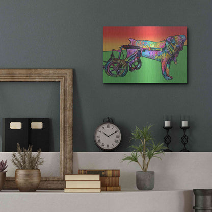 Luxe Metal Art 'Ospa on wheels' by Dean Russo, Metal Wall Art,16x12