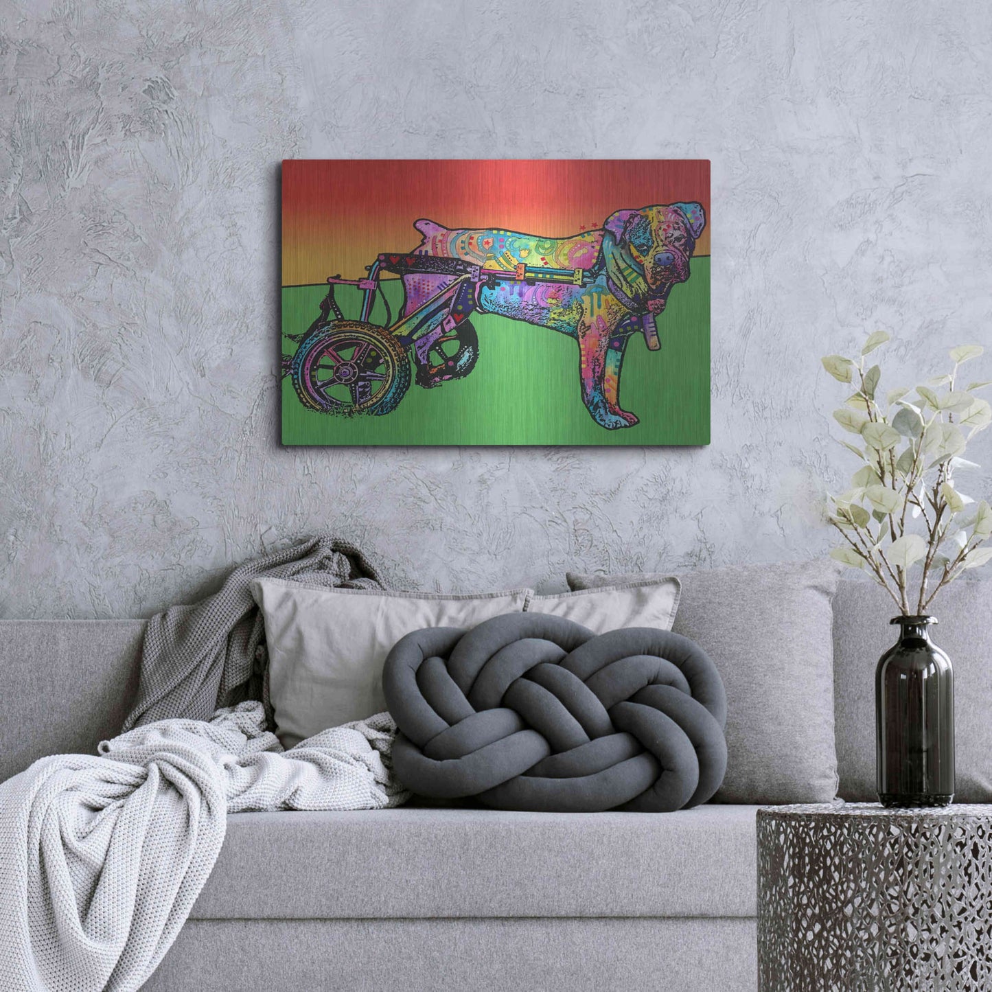 Luxe Metal Art 'Ospa on wheels' by Dean Russo, Metal Wall Art,36x24