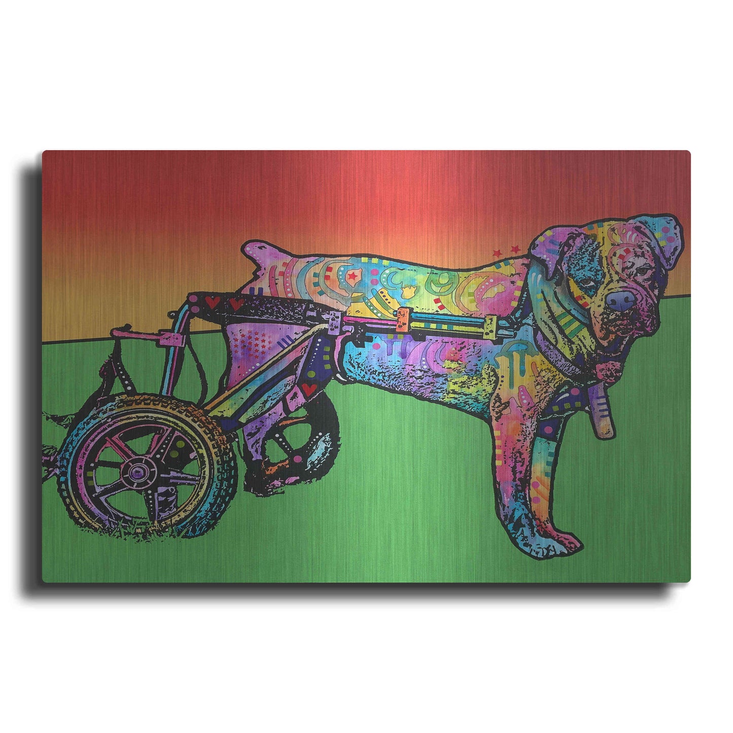 Luxe Metal Art 'Ospa on wheels' by Dean Russo, Metal Wall Art