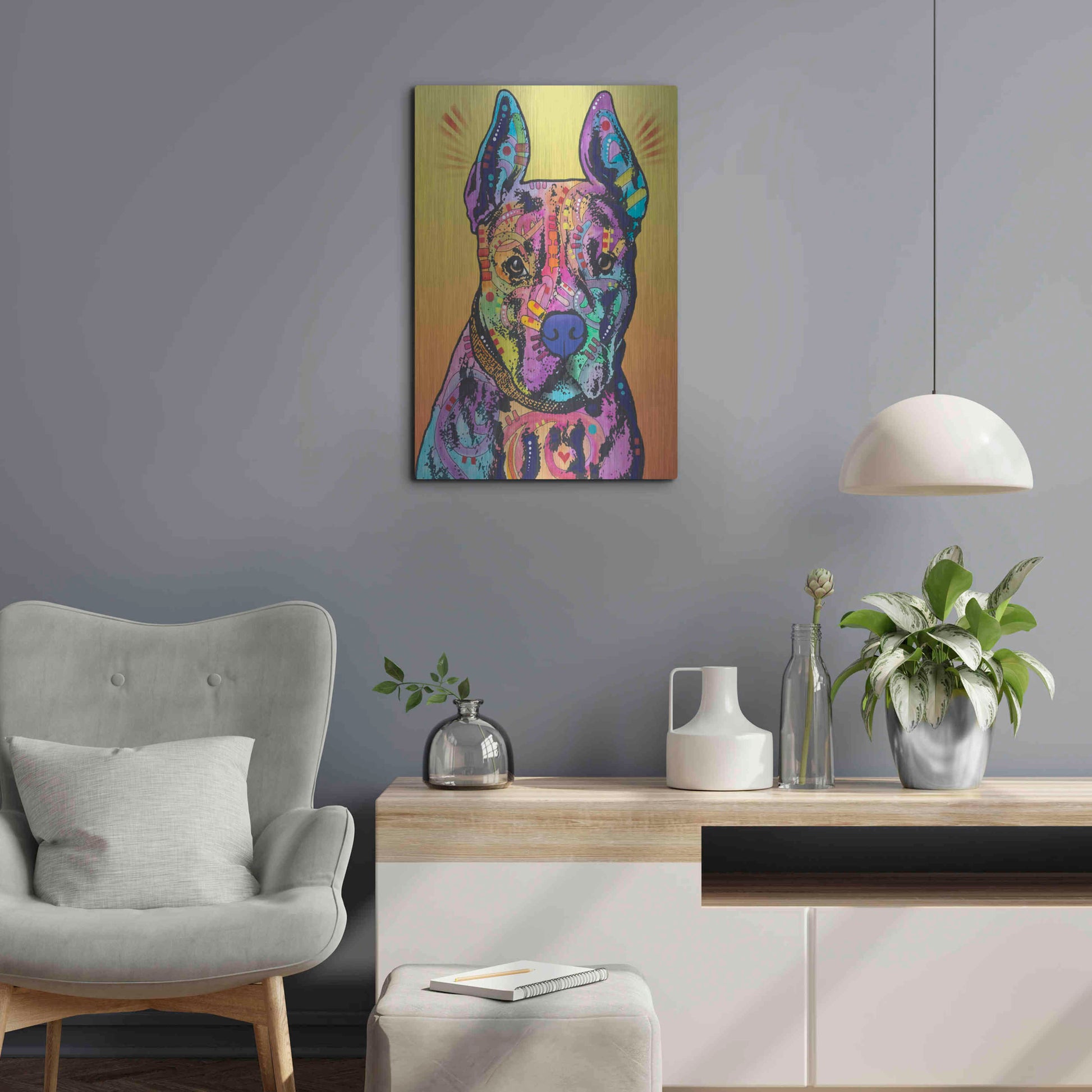 Luxe Metal Art 'Bugsy 2' by Dean Russo, Metal Wall Art,16x24