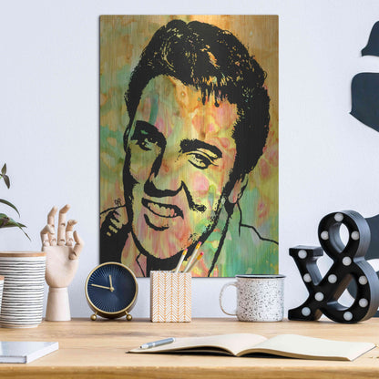 Luxe Metal Art 'Elvis 3' by Dean Russo, Metal Wall Art,12x16