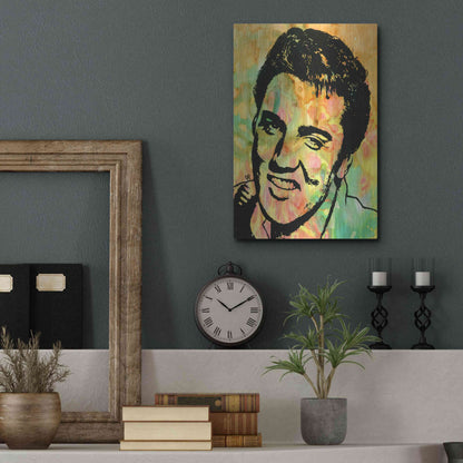 Luxe Metal Art 'Elvis 3' by Dean Russo, Metal Wall Art,12x16