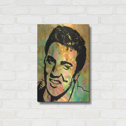 Luxe Metal Art 'Elvis 3' by Dean Russo, Metal Wall Art,16x24